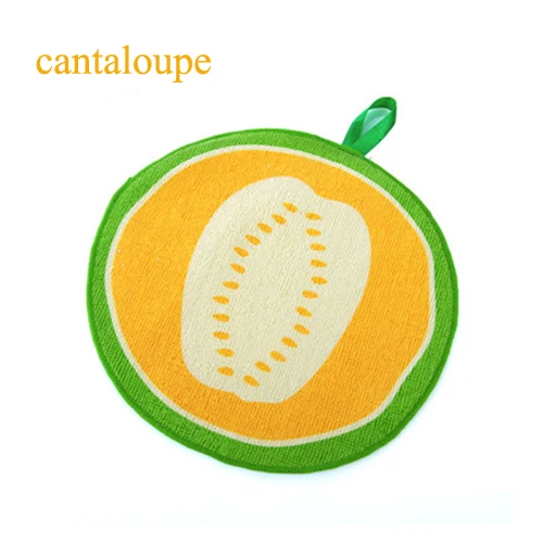 cantaloupe Подвесной фруктовый узор полотенце с героем мультфильма кухонное полотенце ткань с водопоглощающей тканью полотенце носовой платок для детей fTRQ0310 - Цвет: cantaloupe