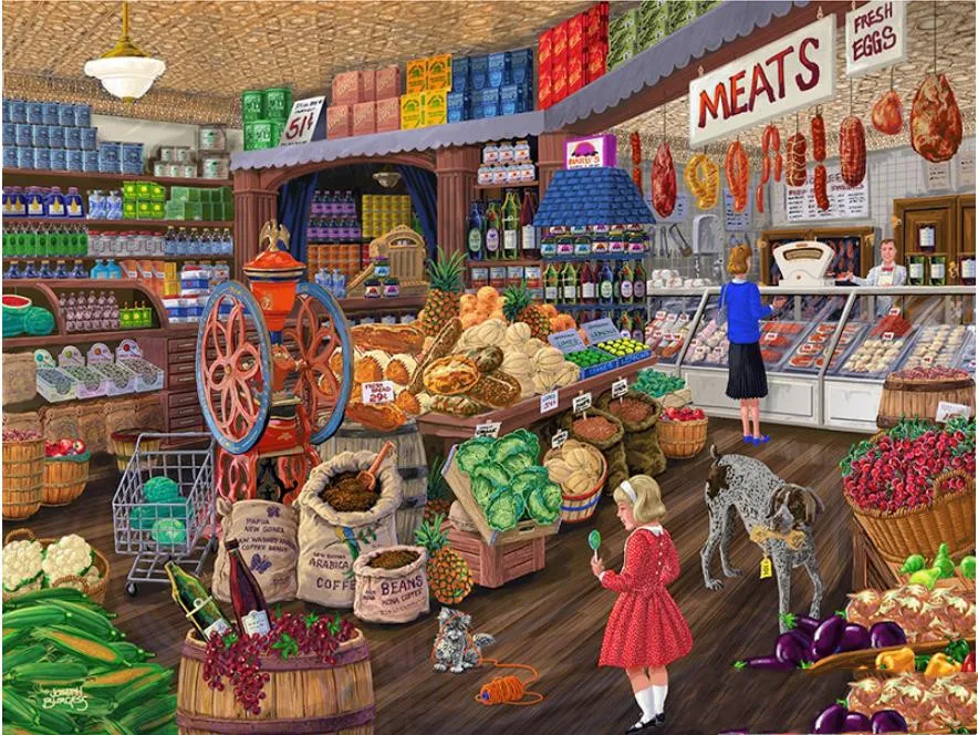 

5D DIY Diamond Painting Full Square/Round Drill "Shop scenery" Embroidery Cross Stitch gift Home Decor Gift