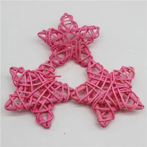 Pink 20 шт./лот 6 см Прекрасный Ротанг звезда Сепак такрау день рождения и дома Свадебная вечеринка украшения DIY ротанга мяч детские игрушки - Цвет: Pink