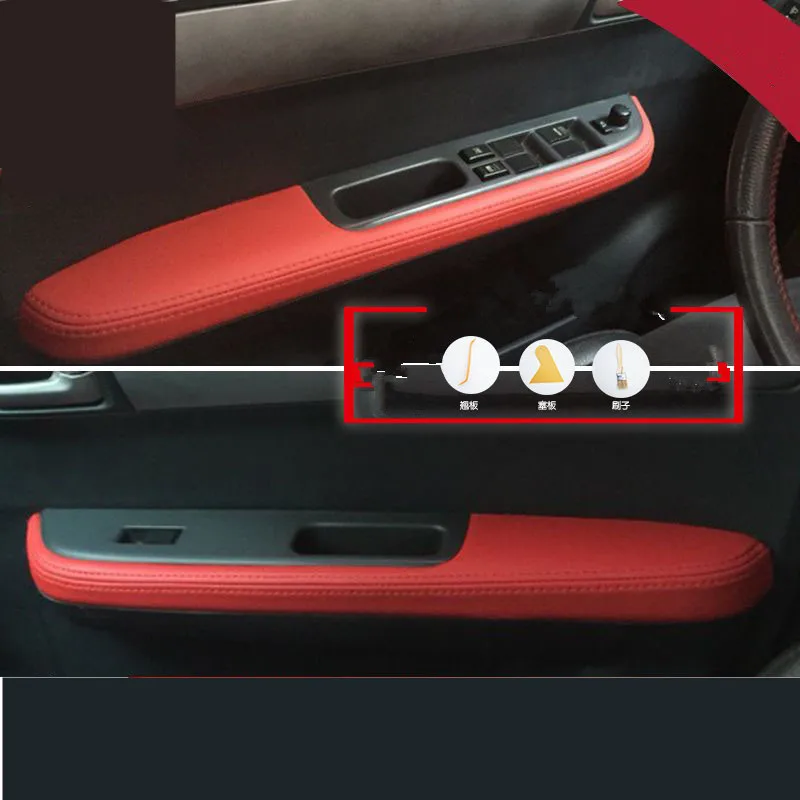 Подлокотник для дверей Suzuki Swift кожаный чехол из микрофибры 2005 06 07 08 09 10 11 2012 AB217 4 шт.
