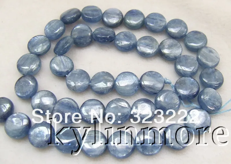 10 мм Кианит монета бусины DIY