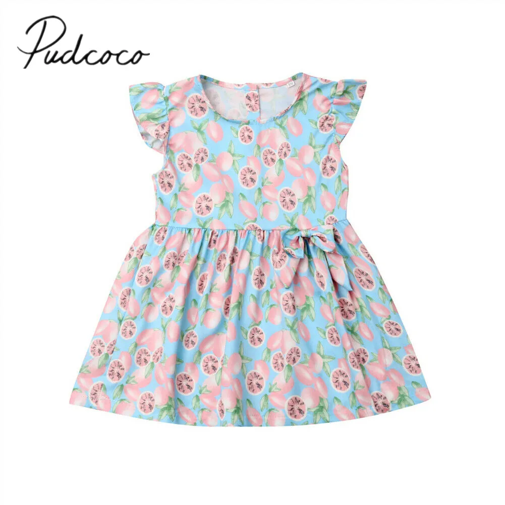 2019 Детская летняя одежда детское платье для маленьких девочек женское принцессы