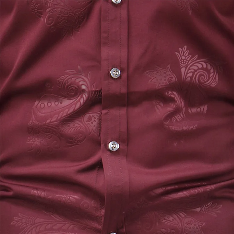 Модная мужская рубашка с орнаментом Пейсли 2018 Осенняя новая длинными рукавами и