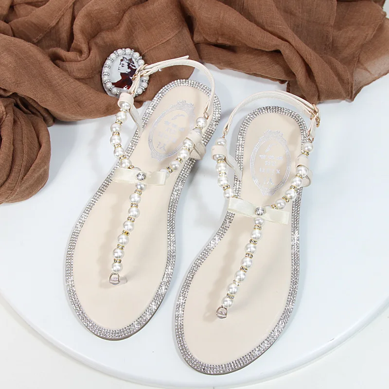 2018 новый лук клип со стразами сандалии на застежке женская летняя обувь без