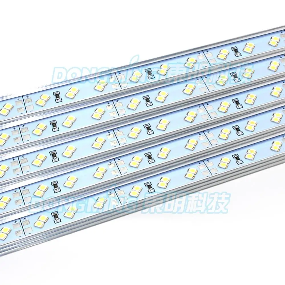 100pcs 144 led bar light 2835 hard strip U/ V groove 1m DC12V LED luces double row indoor warm/cold white | Освещение
