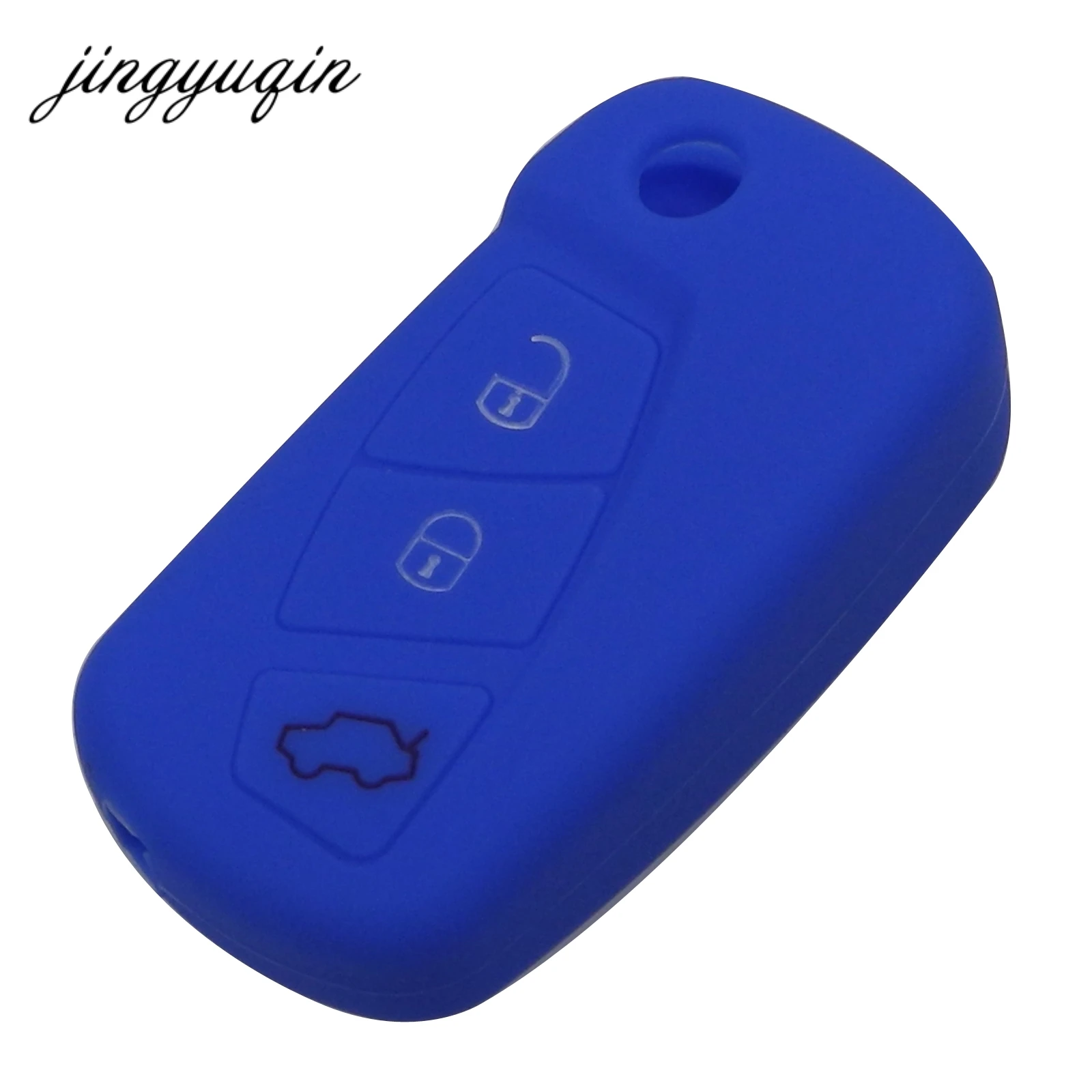 Силиконовый чехол jingyuqin для Ford KA 3 кнопочный дистанционный флип брелок ключей