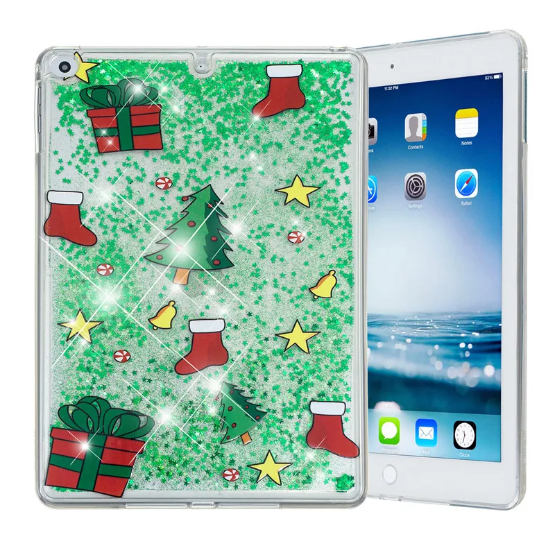 1 шт. для iPad 5 6 Air 2 9 7 &quot жидкий мультяшный рисунок блестящий Блестящий Прозрачный