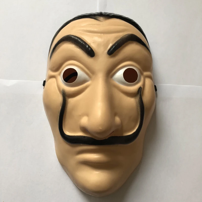 10 шт./лот Dali маска для хеллоуина и карнавала вечерние забавные инструменты бумажный дом La Каса де Papel дали пластиковая маска