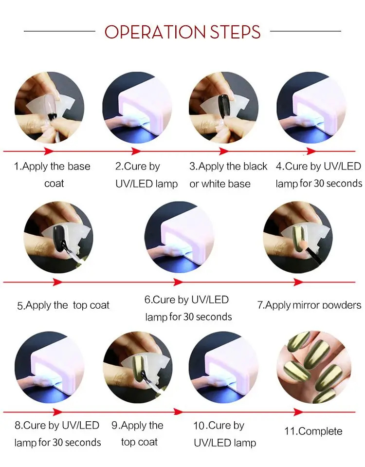 ROSALIND 1 шт. Гель-лак для ногтей хромированное пигментное украшение блестящие