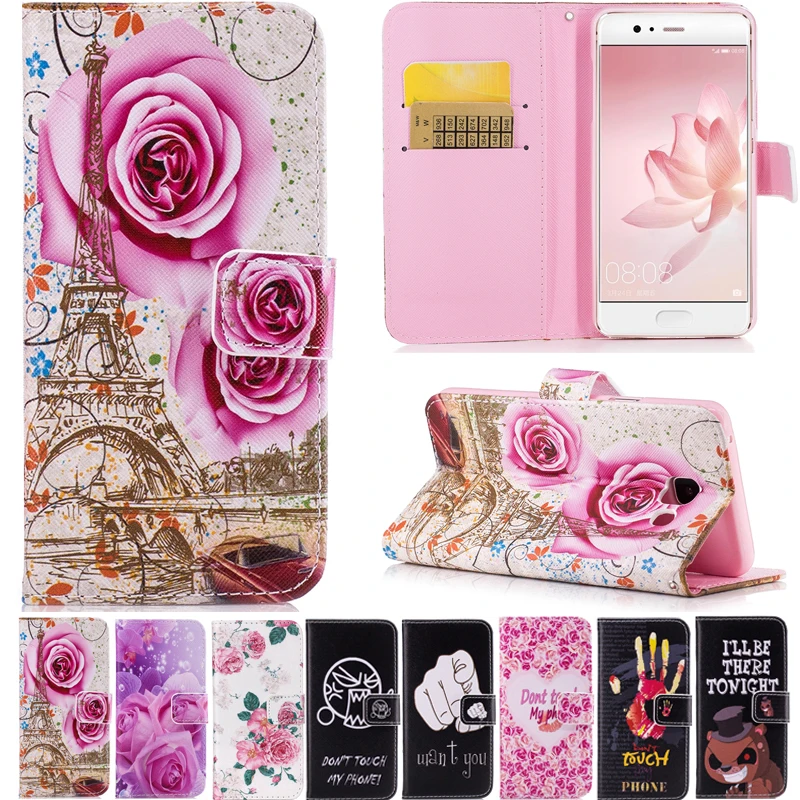 Чехол книжка из искусственной кожи для Huawei Ascend P10 P10Lite 2017 P8 Lite P9Lite P9 2016 Y5II Y5 2 2nd|leather