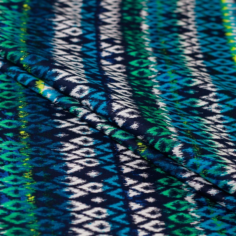 Новинка 2017 льняная ткань синяя летняя дышащая ромбовидная через народный стиль