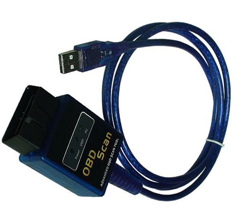 10 шт./лот! Новинка 2015 версия ELM 327 V1.5 OBD 2 ELM327 USB Интерфейс сканер кабель