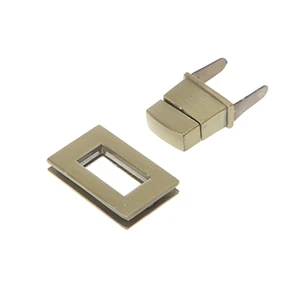 1 шт., новинка, уникальная металлическая прямоугольная застежка, поворотный замок, для самостоятельной сборки сумок, кошельков