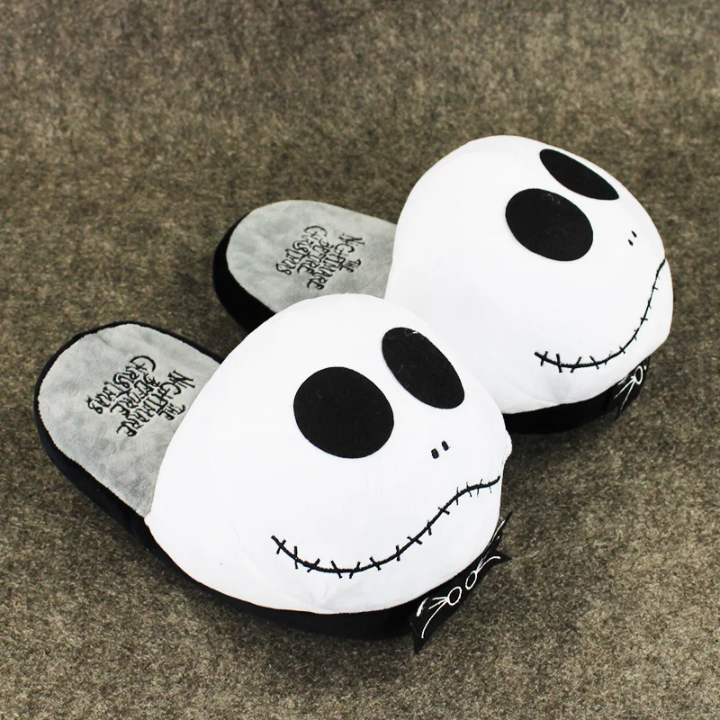 Плюшевые тапочки Jack Skellington мягкие теплые туфли Кошмар перед Рождеством 27 см|jack