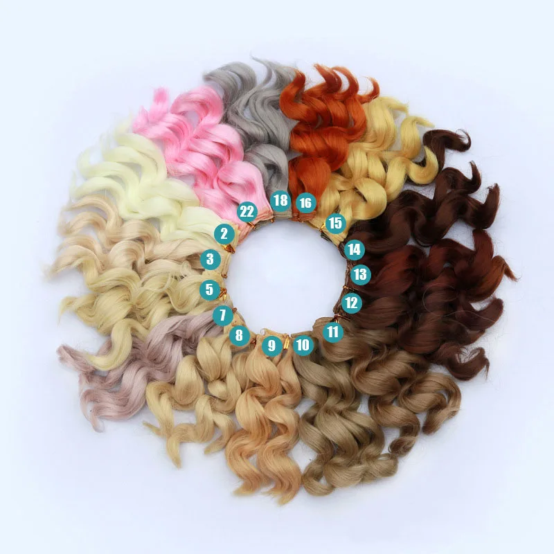 

1PCS 28Colors 15CM Curly Doll hair For 1/3 1/4 BJD Doll DIY Hair