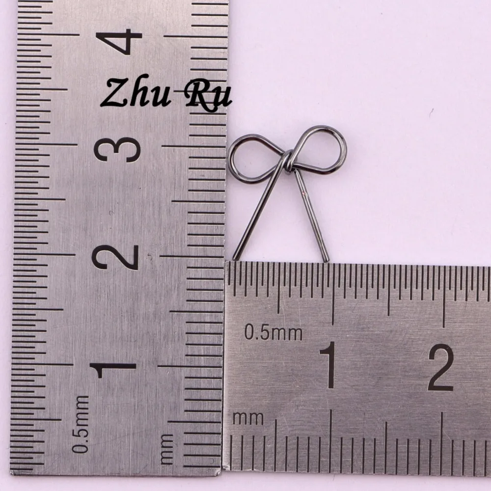 ZHU RU 10pcs/lot 11*12mm Wholesale Useful Findings Round copper wire tie bow Shaped Handmade jewelry material fit bag clothes | Украшения и