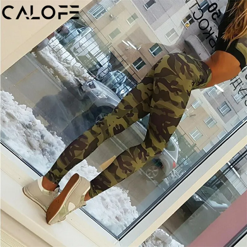 CALOFE сексуальные штаны для йоги упражнений с принтом высокая эластичность
