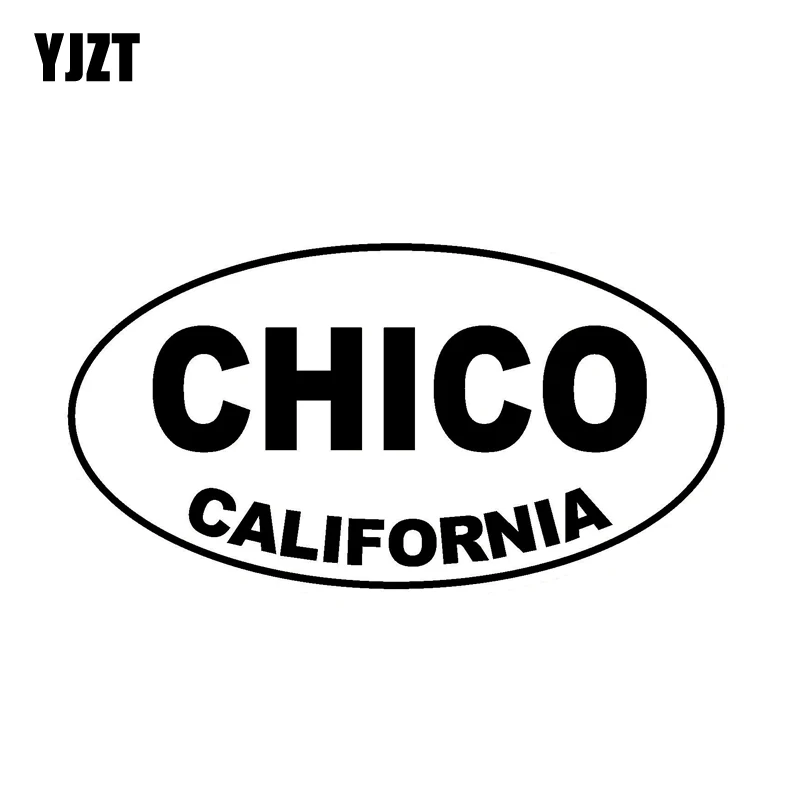 YJZT 15 см * 8 овальные автомобильные наклейки виниловые стиль CHICO CALIFORNIA цвет черный