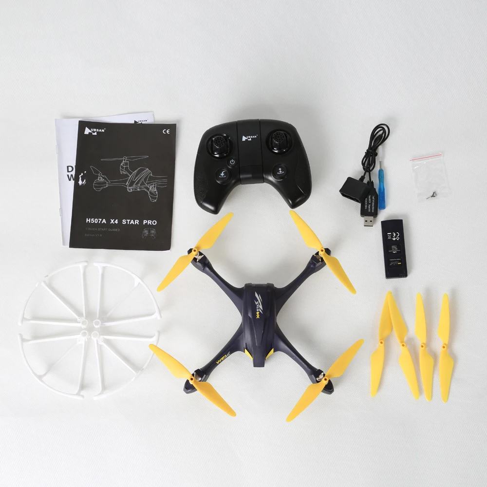 Hubsan H507A X4 Радиоуправляемый Дрон Квадрокоптер с HD камерой 720P Wifi Pro APP Driven дроны gps