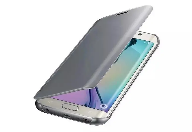 Mirror Clear Smart Cover View For Samsung GALAXY S6 Edge Case Screen Flip Leather Galaxy G9200 G920 | Мобильные телефоны и