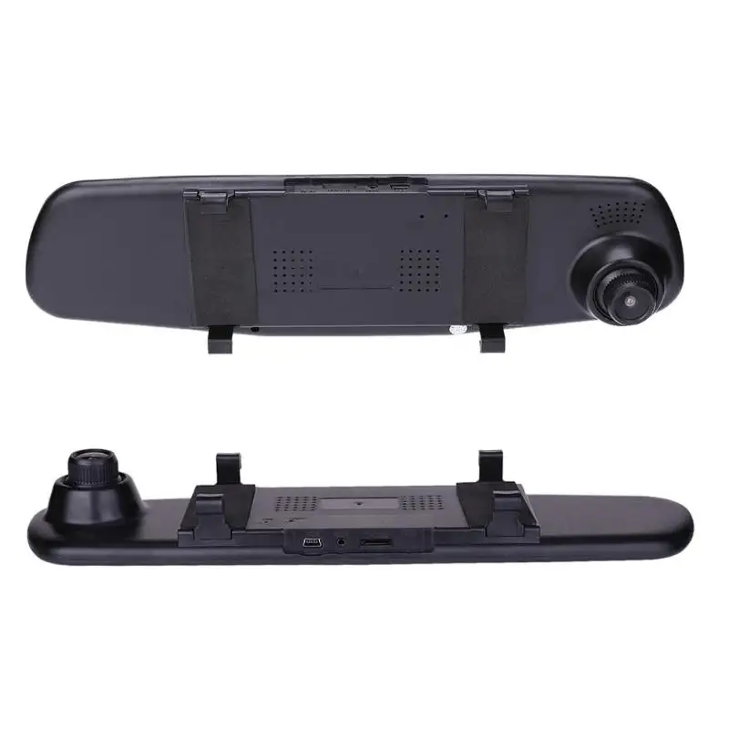 FHD 1080P 4,3 дюймов двойной объектив Автомобильный видеорегистратор зеркало заднего вида видеорегистратор видео камера циклическая запись автомобиля dvr камера до 32 Гб