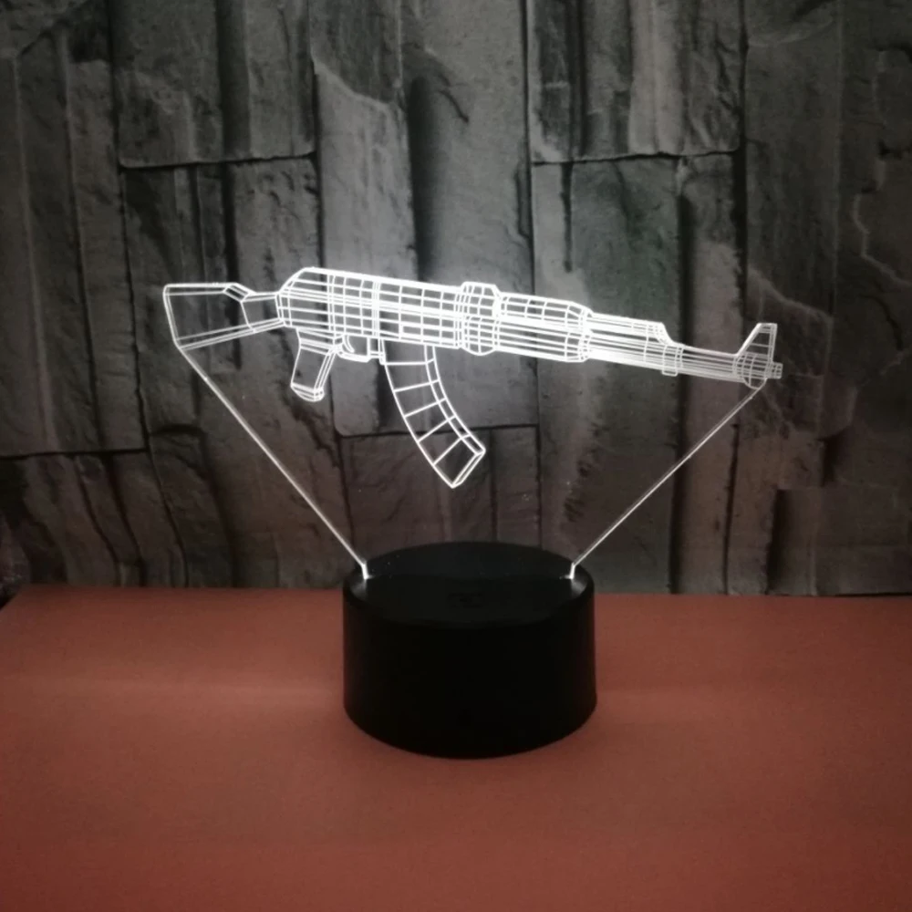 3D визуальная лампа Оптическая иллюзия светодиодный ночник удивительный 7 видов