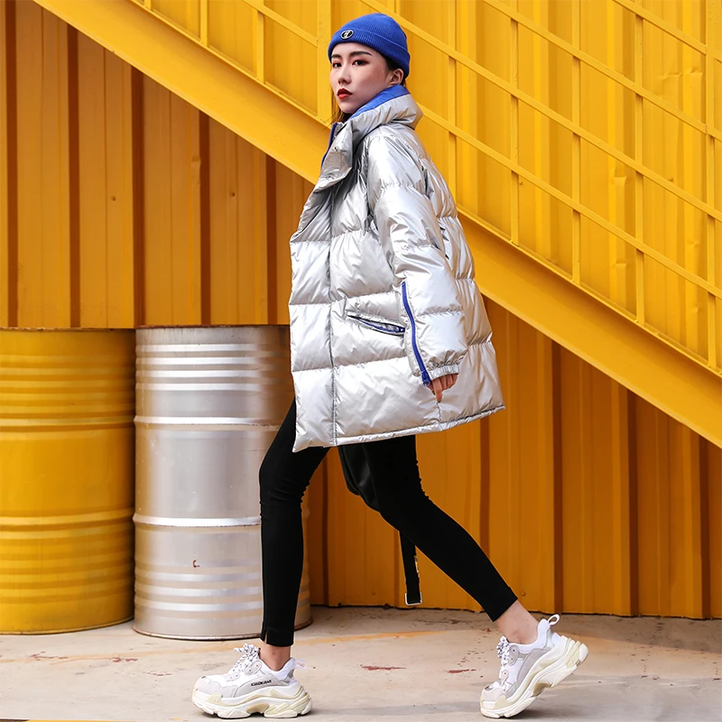 Хлопковое пальто средней длины женские парки 2019 новая зимняя свободная красная