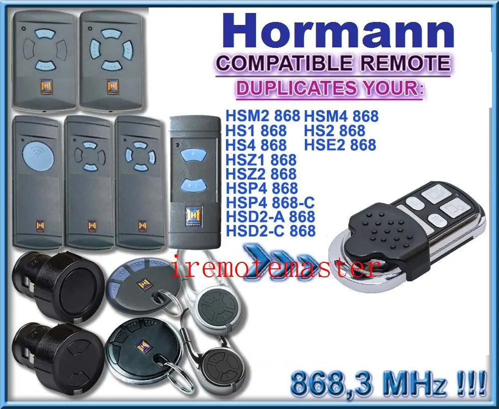 3 шт. для HORMANN (совместимы с голубыми кнопками) REMTE CONTROL 868.3Mh very|Пульты ДУ| |