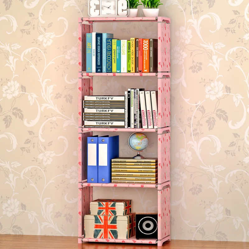 5 слоев DIY книжная полка свободно собранная Съемная Нетканая ткань стоячий