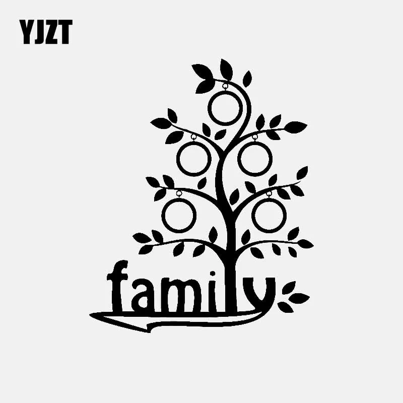 

YJZT 11.3CM*13.8CM Funny Vinyl Decal Family Car Stickers Black/Silver C3-2185