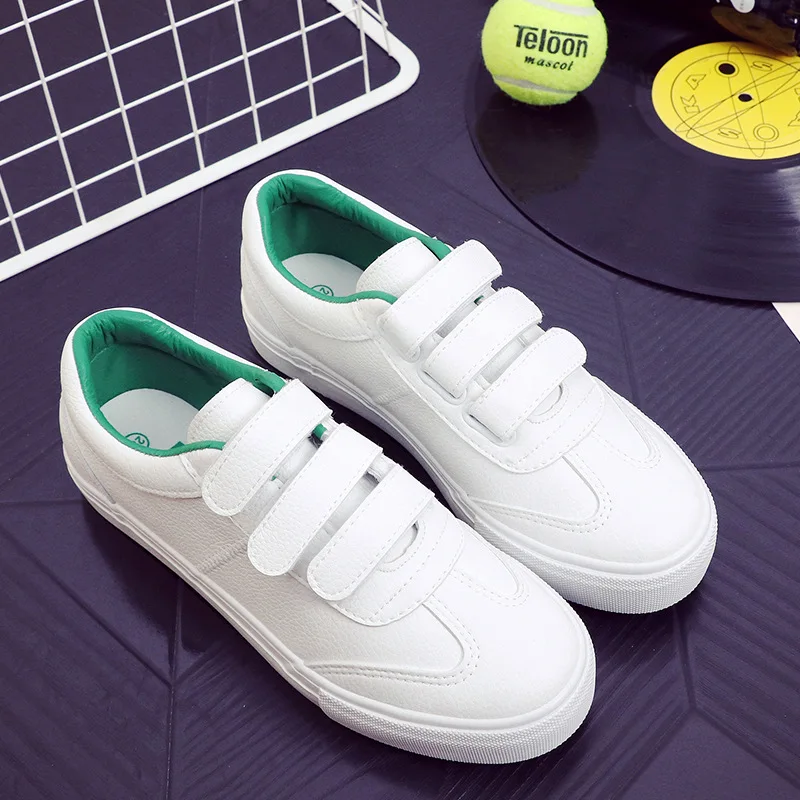2018 New Fashion Shoes Woman Casual High Heel Platform Solid PU Leather Cotton Women White Sneakers | Обувь