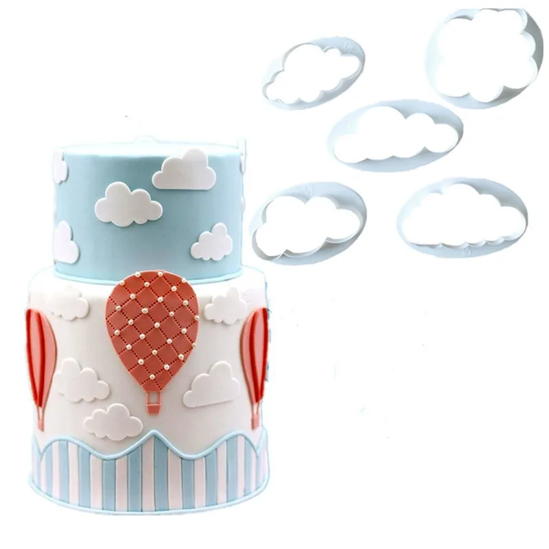 5 pcs Fondant cutter cloud plastic cake/cookie/buscuit fondant mold cake decorating tools sugarcraft | Дом и сад