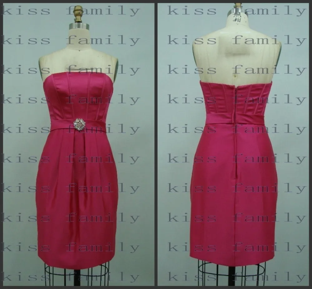 short evening gowns 2014 New Real Sample sheath satin mini sexy gown kiss family | Свадьбы и торжества
