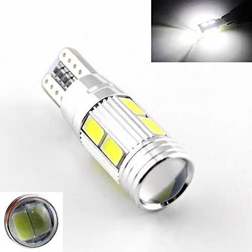 

10Pcs White Car Styling Car Auto LED T10 194 W5W Canbus 10 smd 5630 LED Light Bulb No Error Led Parking T10 LED Car Side Light