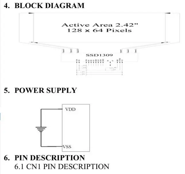 2,42 дюйма 20P SPI желтый/белый/зеленый/синий oled-модуль SSD1309 Привод IC 128*64 Параллельный/iec интерфейс