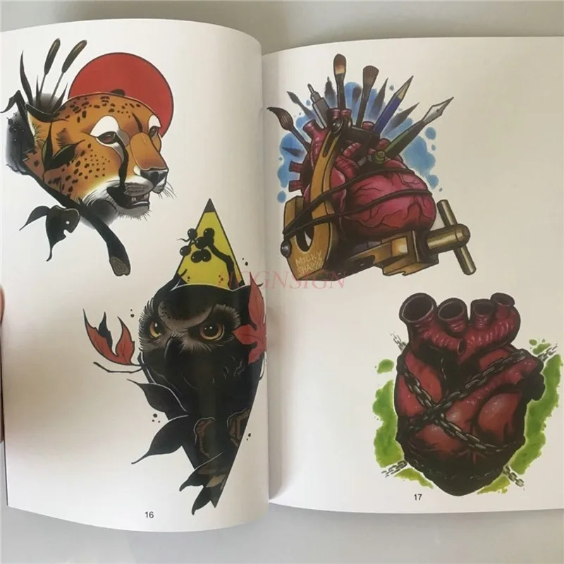 Татуировки Рукопись книги Тайвань татуировки альбом шаблон фильм характер мода