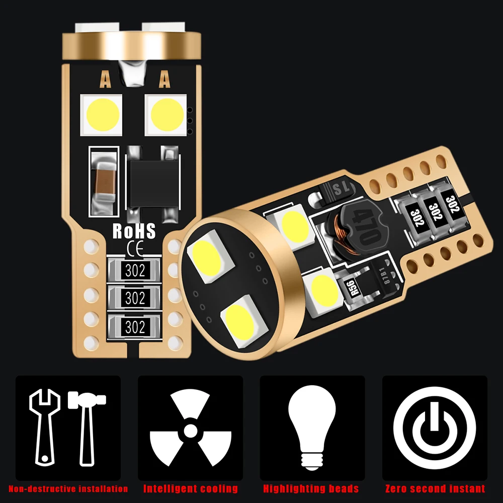 10 20 штук Светодиодный T10 W5W 3030 6SMD тормозных Клиренс купольный светильник