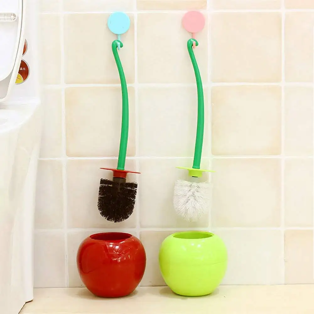 General environmental protection: 2 sets of cherry brush holders creative design long handle WC cleaning set bathroom clea | Обустройство