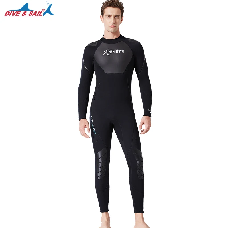 Мужской женский мужской черный гидрокостюм 3 мм неопрен Freediving Подводная охота