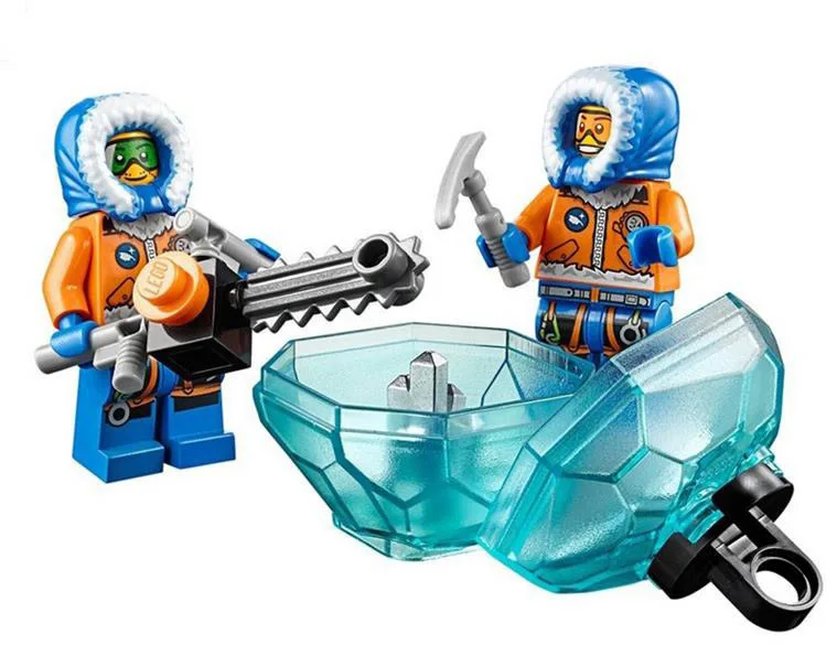 10439 273 шт. Арктический город Helicrane вертолет Хаски Building Block модель наборы для ухода
