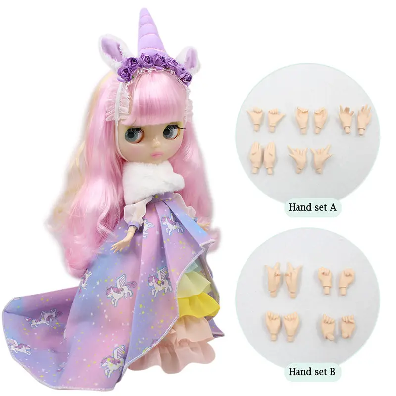 Like the picture ICY Blyth кукла Единорог Девичья комбинация, включая кукла и одежды и ручной набор AB принцесса туалетный 1/6bjd - Цвет: Like the picture