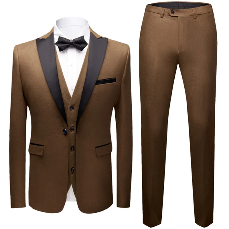Костюм мужской модный тонкий бутик жениха свадебный джентльмен деловой костюм