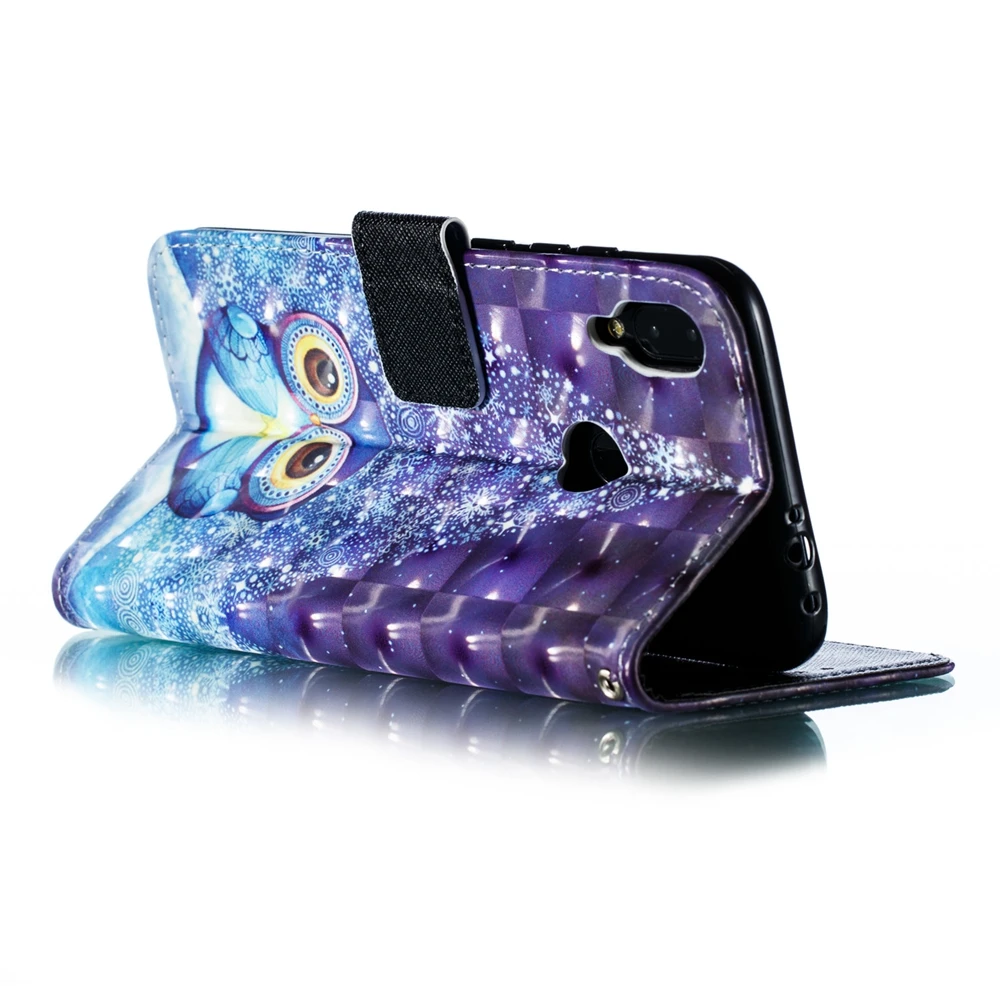 Роскошный чехол для телефона Redmi Note 7 с объемной совой Xiaomi 6 Pro модный кожаный