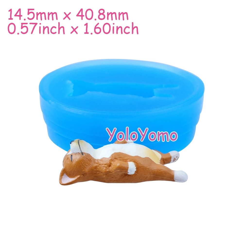 D570YL 40 8 мм 3D корги собака силиконовая форма-животная форма для десерта украшения