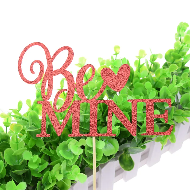 Быть моим кексом Топпер красная фотобумага бумажная Солома для свадьбы дня