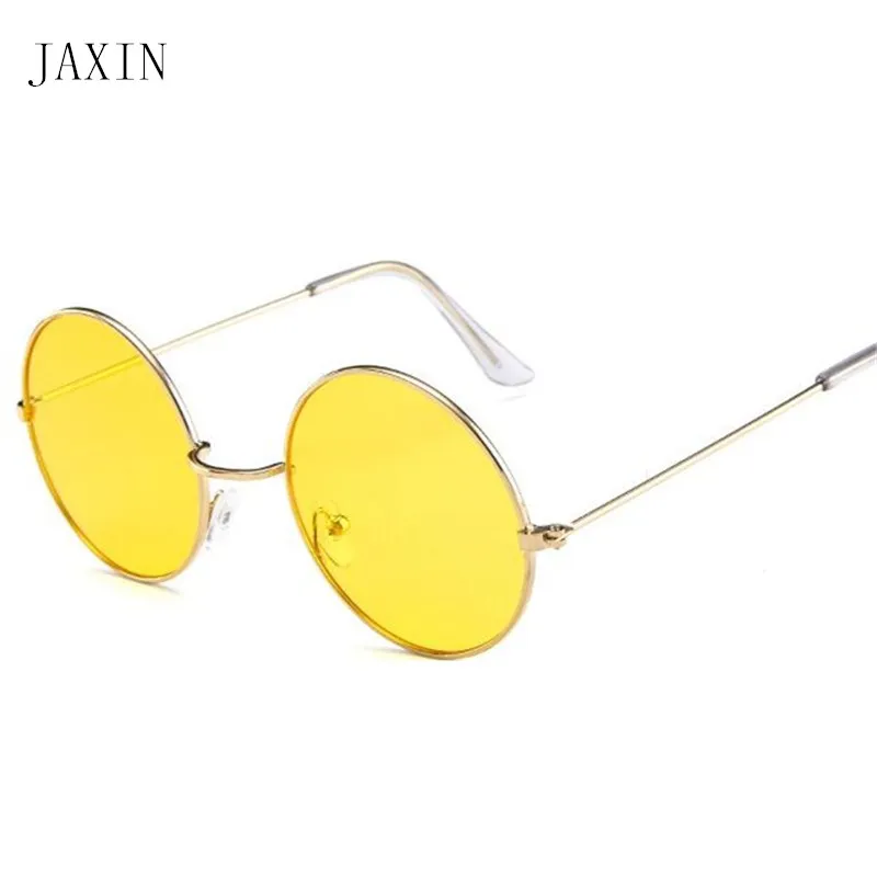 JAXIN индивидуальные трендовые Круглые Солнцезащитные очки женские модные новые