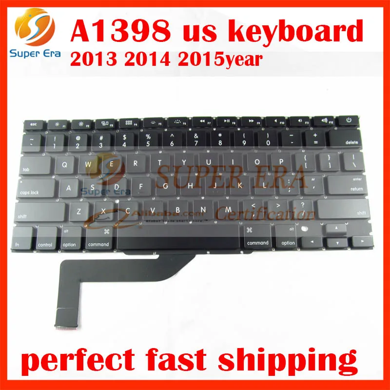5 шт./лот оригинальная новая клавиатура для Macbook Pro Retina 15 4 &quotA1398 без подсветки clavier