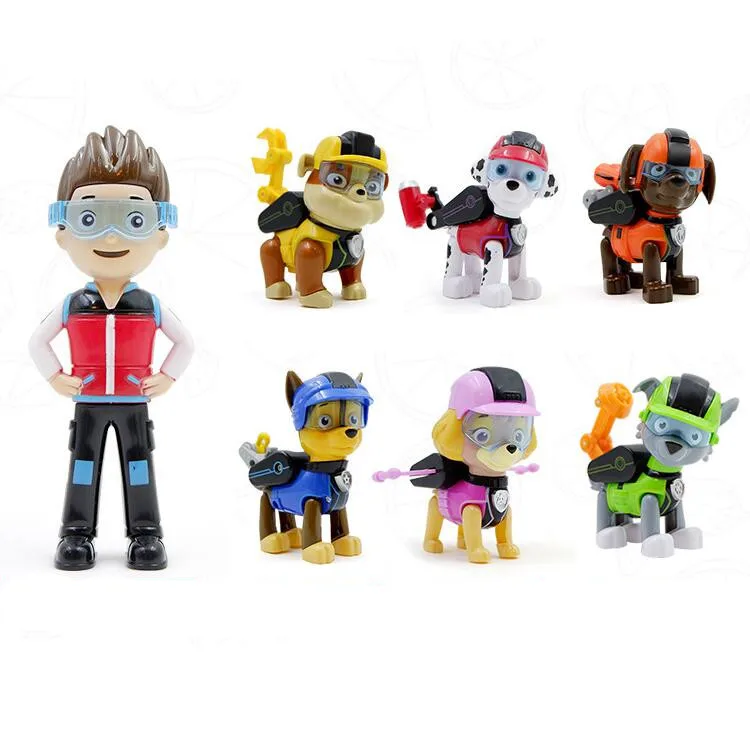 Paw Patrol игрушки набор собака мобильный спасательный большой автобус Щенячий патруль день рождения деформация детская игрушка рождественские подарки - Цвет: 7pcs