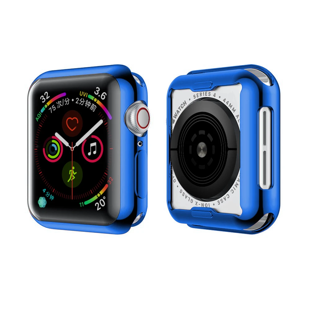 Модный 360 градусов Тонкий чехол для часов Apple Watch 3/2 42 мм 38 мм чехол мягкий прозрачный TPU протектор экрана для iWatch 4 44 мм 40 мм