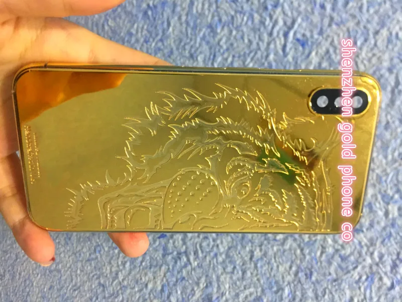Для iphone X 8mu настоящий позолоченный корпус с металлической рамкой Замена двери батареи полный комплект с Львом леопардовым дизайном